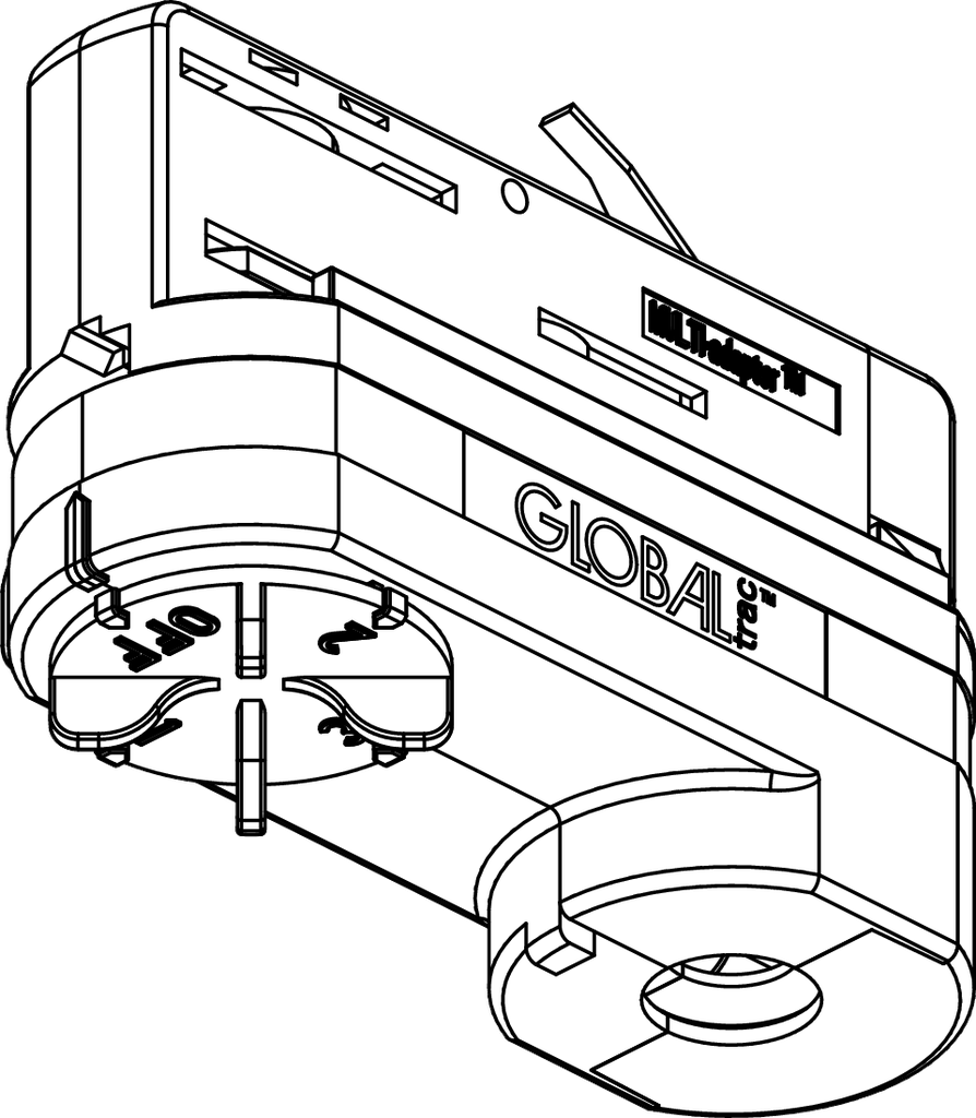 Skena FP Adapter 3-Fas XTSA68 Vit