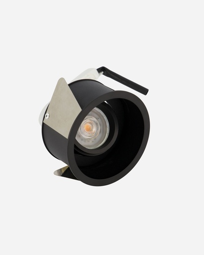 QOO.01 Inomhus GU10 Infällt Tak dia 10cm Svart